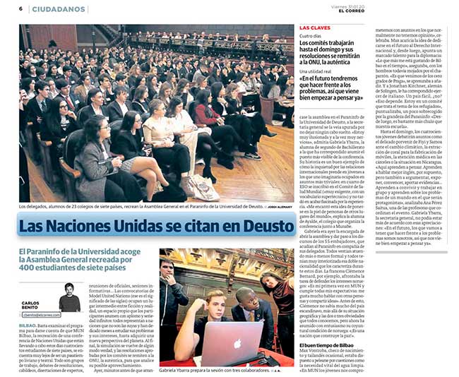 MUN Bilbao 2020: la ONU en modo joven 4 MUN Bilbao 2020: la ONU en modo joven 3